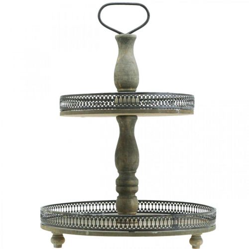 Floristik24 Deco Kagestand Træplanter Kagestand Vintage H47cm Ø34cm