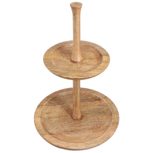 Artikel Kagestativ trædekoration 2-lags naturrund Ø31/20cm H45cm