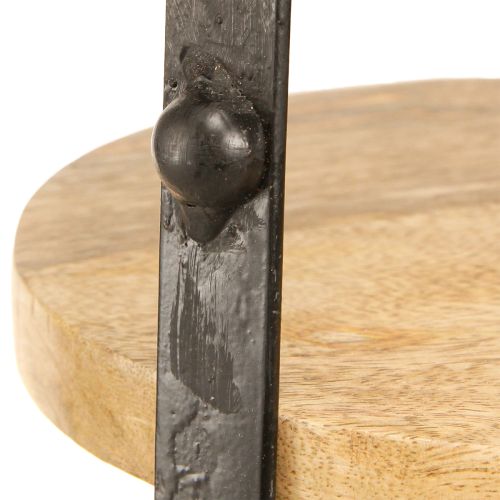 Artikel Kageholder træmetal natursort 2-lags Ø25,5cm H38cm