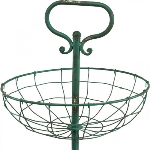 Floristik24 Kagestativ Metal XXL, Kagestativ Vintage Grøn H115cm Ø35/30/25,5cm