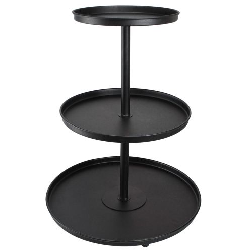 Kagefod sort 3-delt metal runde fødder Ø40cm H52cm