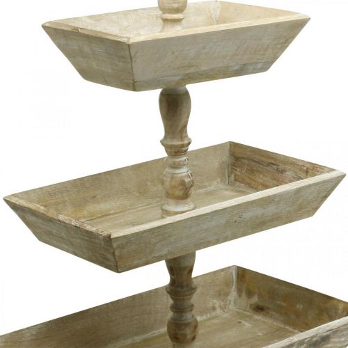 Floristik24 Kagestand stort hvidt træ borddekoration butiksvinduesdekoration 62x50x31cm