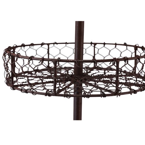 Floristik24 Vintage etagere metal brun 3 etager Ø28,5cm H53cm