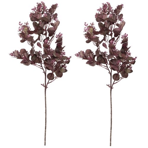 Artikel Dekorativ kunstgren Eukalyptusgren bordeaux 66cm 2stk
