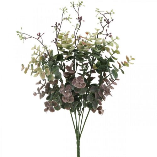 Eucalyptus Bush Kunstig Eucalyptus Grøn Rød 39cm