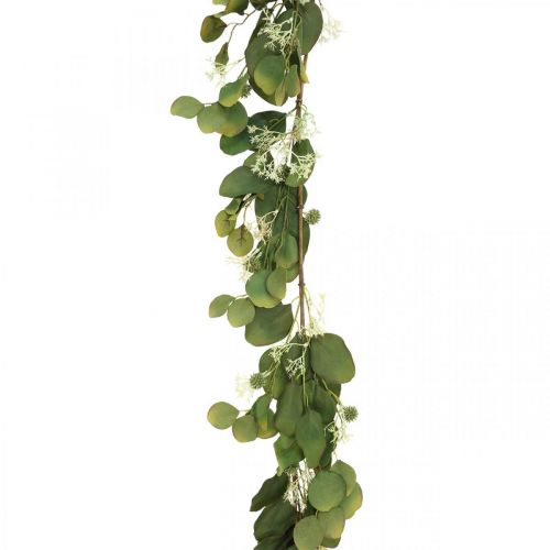 Kunstig eukalyptus guirlande med tidsler efterårsdekoration 150cm