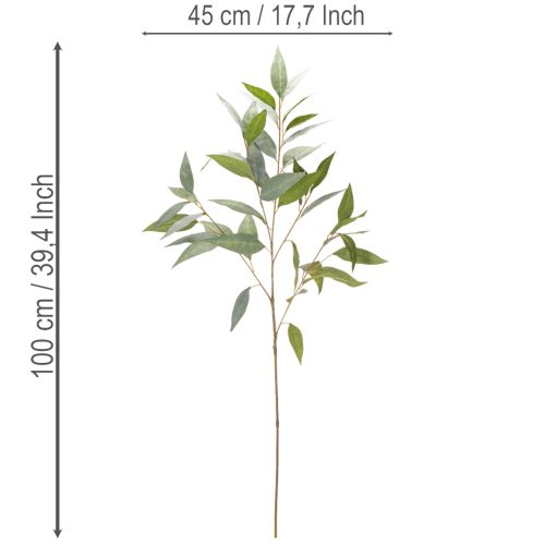 Kunstig eukalyptusgren, naturlig grøn, dekoration, 100 cm | Floristik24.dk