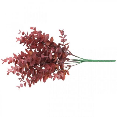 Artikel Efterårsdekoration eukalyptusgren rød kunstig eukalyptus 36cm
