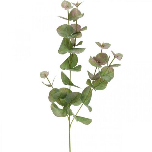Floristik24 Kunstig eucalyptus gren deco grøn plante grøn, lyserød 75cm