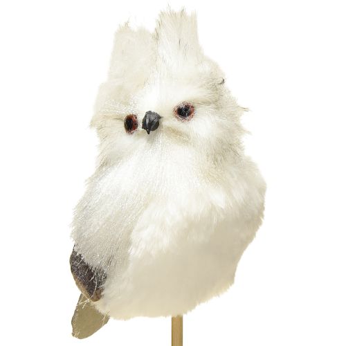Artikel Ugle på pinden hvid 9 cm L48cm