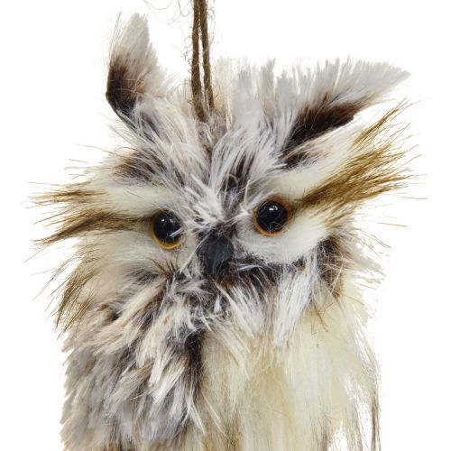 Floristik24 Ugle dekoration ugle figurer små, skov dyr dekoration 11cm hvid-brun 2 stk.