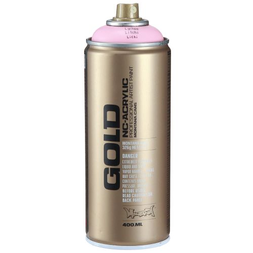 Artikel Farve spraymaling pink litchi spraymaling Montana Gold 400ml