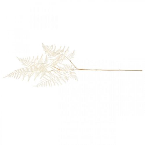 Floristik24 Dekorativ bladbregne, kunstig plante, bregnegren, dekorativt bregneblad hvid L59cm