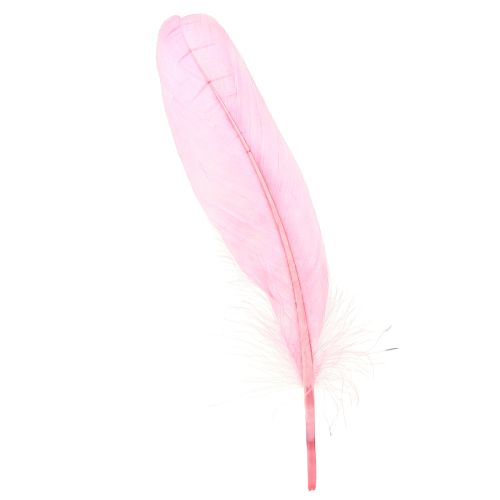 Artikel Fjer til håndværk Pink gåsefjer 18cm - 20cm 20g x 2stk