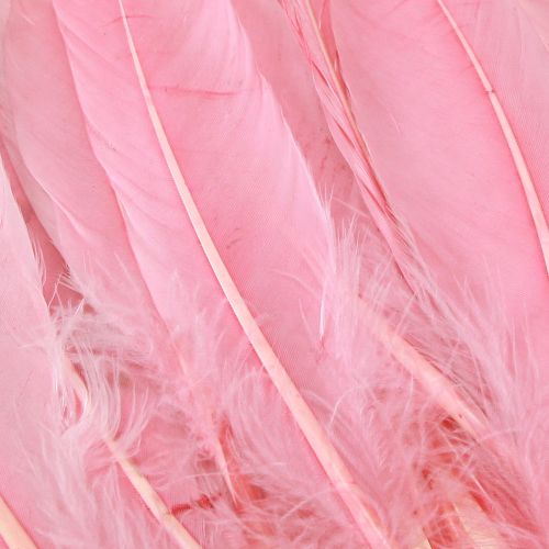 Artikel Fjer til håndværk Pink gåsefjer 18cm - 20cm 20g x 2stk