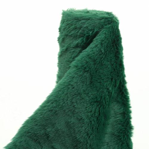 Floristik24 Dekorativt pelsbånd mørkegrøn 20cm x 200cm
