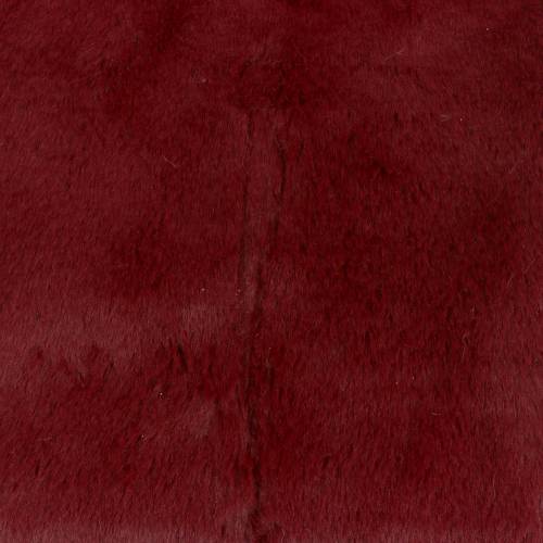 Floristik24 Dekorativt pelsbånd mørkerød 15cm x 200cm