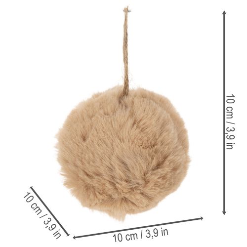 Dekorativ pomponkugle til juletræer, 10 cm | Floristik24.dk