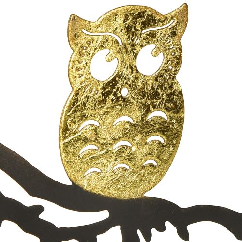 Artikel Vinduesdekoration ugle på gren efterår, dekorativ ring metal 22cm