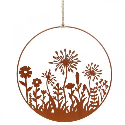 Artikel Vinduesdekoration fjederhængende dekoration metal blomsterdekoration Ø30cm 2 stk