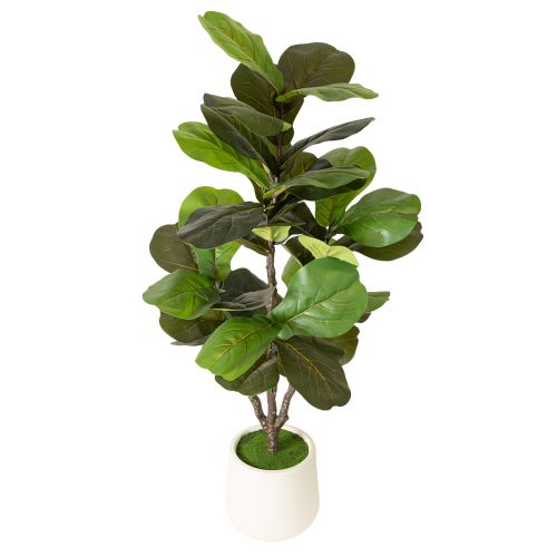 Kunstig Ficus lyrata 120 cm dekorativ til stuen købe | Floristik24.dk