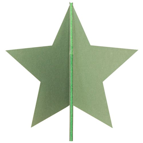 Artikel Filt dekorativ stjerne til at placere juledekoration filt grøn H62cm