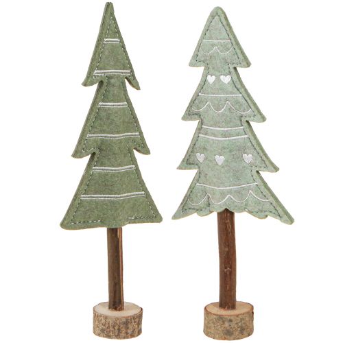 Floristik24 Filtdekoration juletræer bordpynt julegrøn 25cm 4 stk