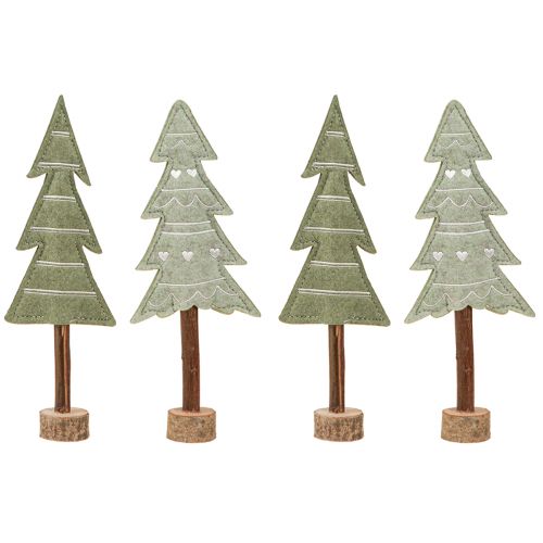 Floristik24 Filtdekoration juletræer bordpynt julegrøn 25cm 4 stk