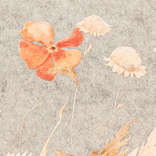 Artikel Filt dækkeservietter med blomstermotiv – stilfulde dækkeservietter til naturlig borddekoration 45x35cm 2 stk.