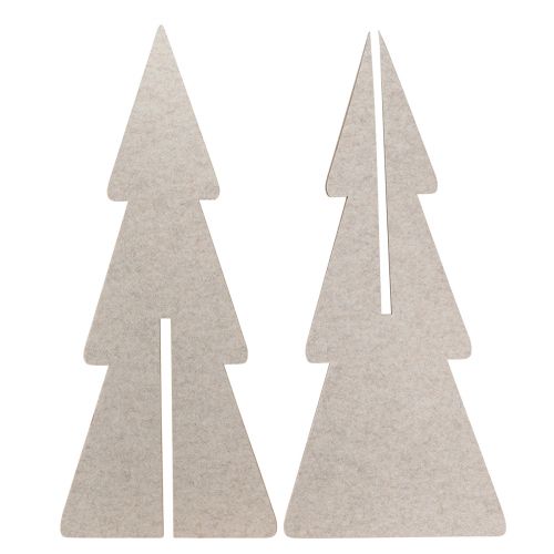 Artikel Filt juletræ dekoration gran beige H80cm