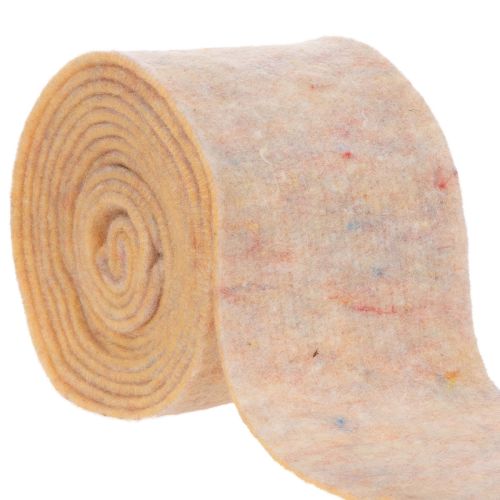 Filtbånd, tofarvet grydelappe af uldfilt, orange/flerfarvet, 15 cm x 5 m købe | Floristik24.dk