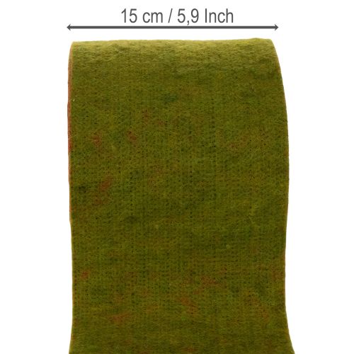 Uldfiltbånd som tofarvet pottebånd til blomsterdekorationer, grøn/rød, 15 cm x 5 m | Floristik24.dk