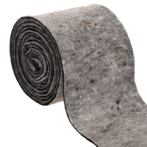 Tofarvet uldfilt-hængsel til potter, grå/sort, 15 cm x 5 m købe | Floristik24.dk