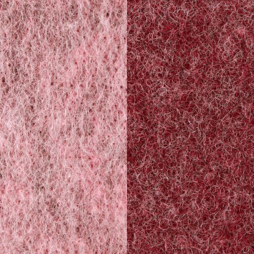 Artikel Filtbånd dekorativt bånd pink bæruld filt tofarvet 15cm 5m