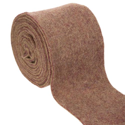 Tofarvet filtbånd af uldfilt, egnet som grydelapper, 100% uld, lilla/brun, 15 cm x 5 m købe | Floristik24.dk