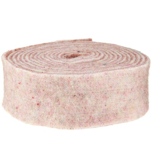 Artikel Filtbånd uld bånd pyntestof brun beige uldfilt 7,5cm 5m