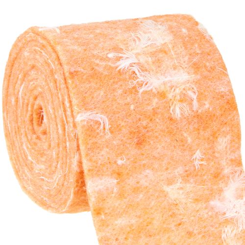 Artikel Filtbånd uldbånd dekorativt stof orange fjer uldfilt 15cm 5m