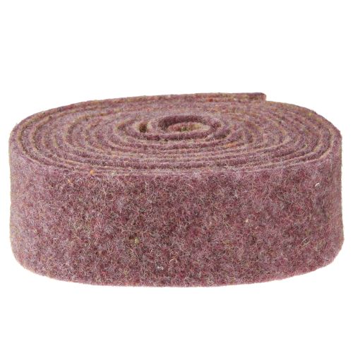 Artikel Filtbånd uldbånd dekorativt stof vinrød beige 7,5cm 5m