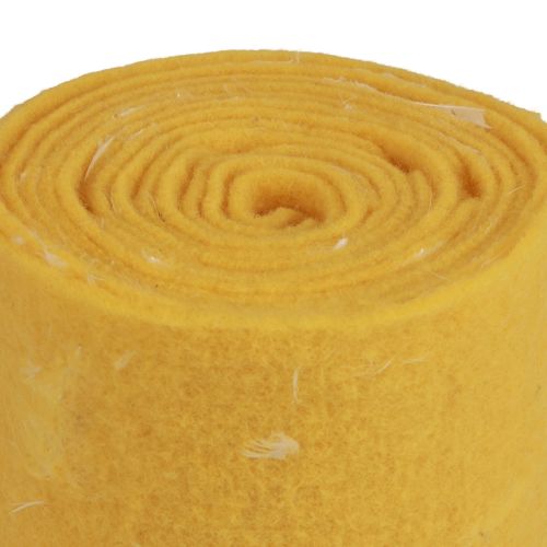 Artikel Filtbånd uld bånd pyntestof gule fjer uldfilt 15cm 5m