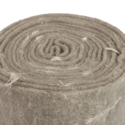 Artikel Filt bånd uld bånd dekorativt stof grå fjer uld filt 15cm 5m