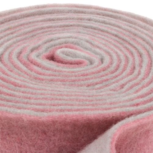 Artikel Filtbånd, pottebånd tofarvet gammelrosa/grå 15cm 5m