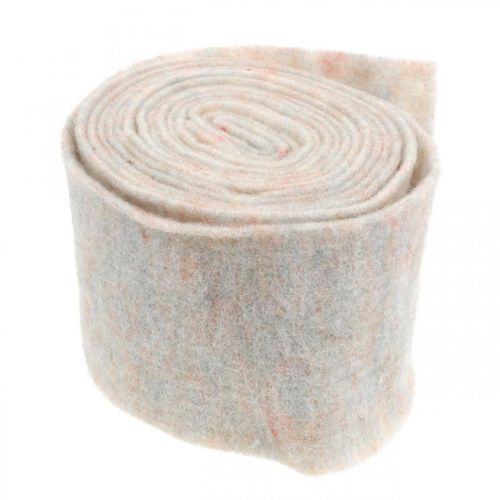 Floristik24 Filttape, pottetape, uldfilt cremehvid, regnbuefarver 15cm 5m