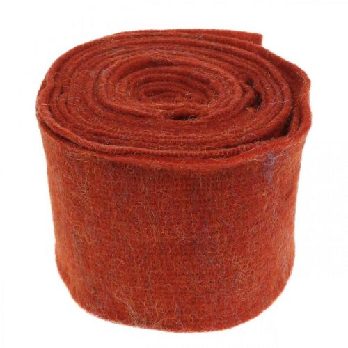 Artikel Filttape, pottetape, uldfilt rød, gyldent skimrende 15cm 5m