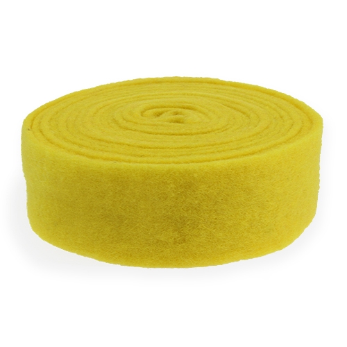 Artikel Filtbånd gul dekorativt båndfilt 7,5cm 5m