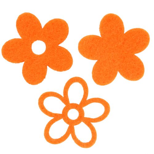 Floristik24 Filtblomst 4cm orange 72 stk