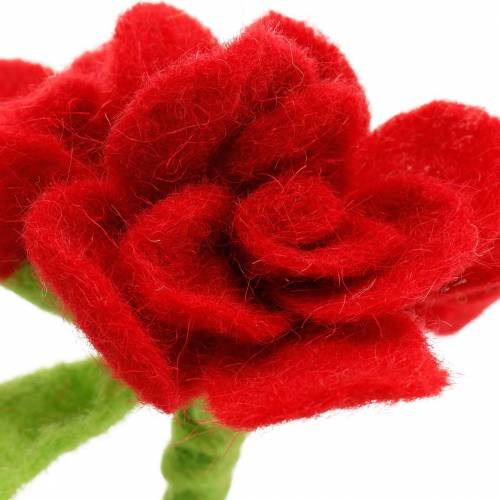 Floristik24 Filtblomst 15cm med 3 blomster