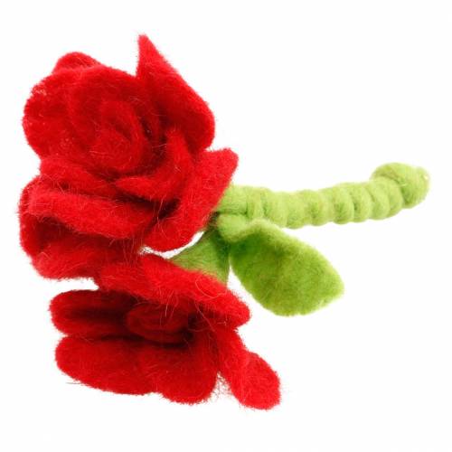 Floristik24 Filtblomst 15cm med 3 blomster