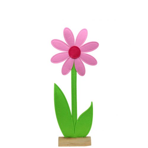 Floristik24 Filt blomst pink 64cm