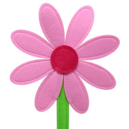 Floristik24 Filt blomst pink 64cm