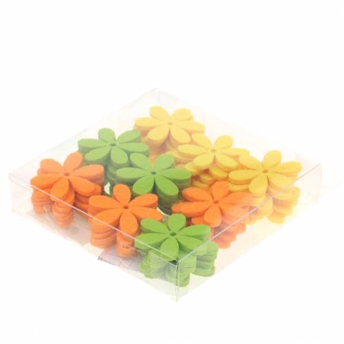 Artikel Filtblomster 4,5 cm 36 stykker forskellige farver Filtblomster til at drysse &amp; lime